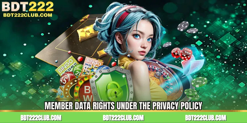 Member Data Rights Under the Privacy Policy