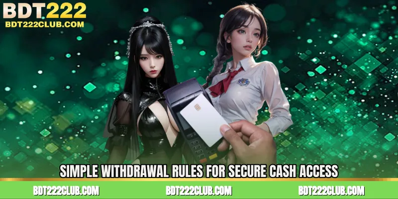 Simple Withdrawal Rules for Secure Cash Access